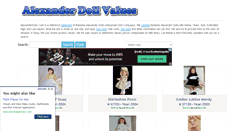 Desktop Screenshot of alexanderdolls.com